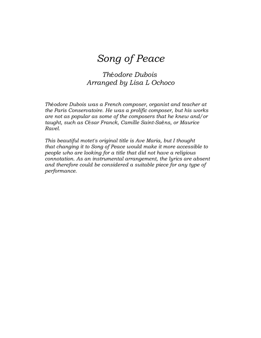 Song of Peace for Flute Choir Flute Choir scores gallery preview page 4