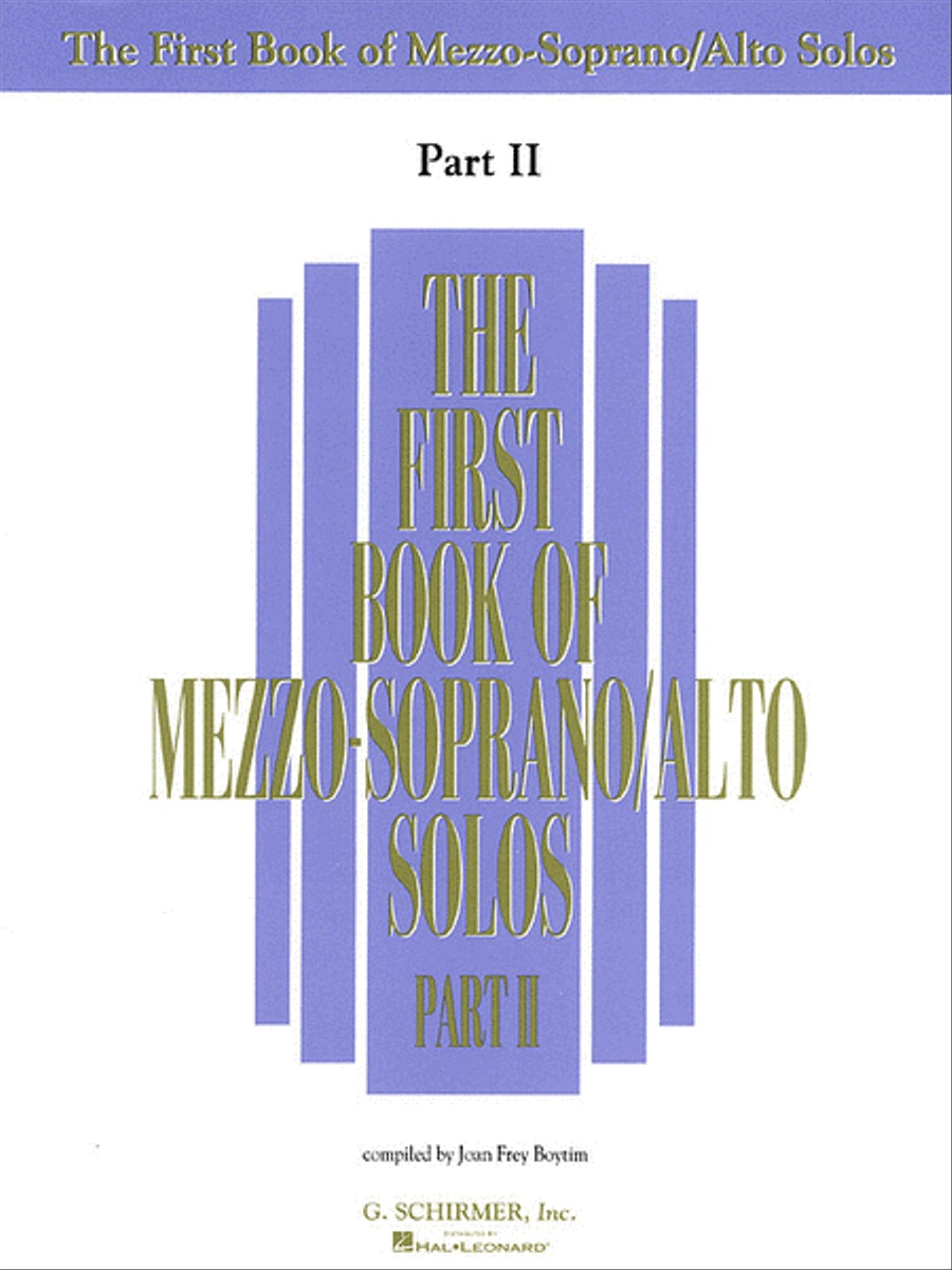 The First Book of Mezzo-Soprano/Alto Solos - Part II (Book Only)