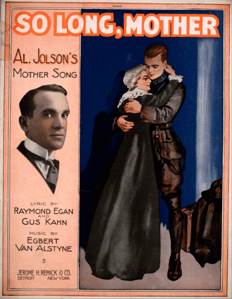 So Long, Mother. Al Jolson's Mother Song Voice scores gallery preview page 1