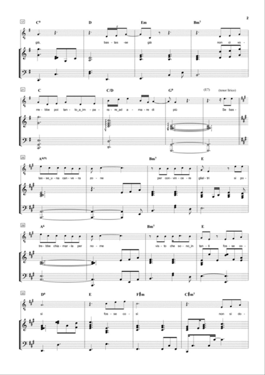 Se Bastasse Una Canzone Voice scores gallery preview page 2