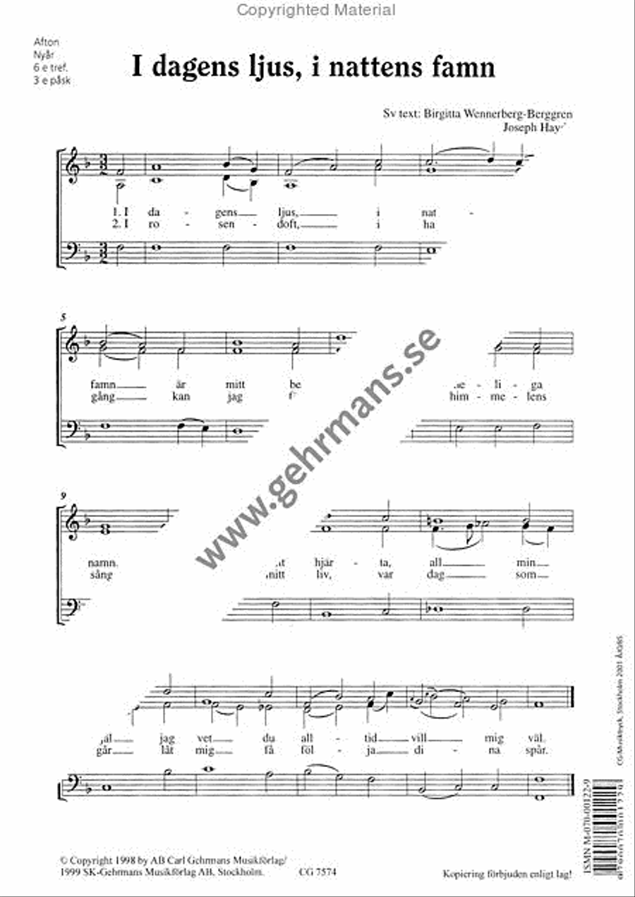 Tre Haydn-sanger 3-Part scores gallery preview page 4