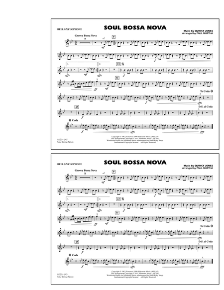 Soul Bossa Nova - Bells/Xylophone by Paul Murtha Marching Band - Digital Sheet Music
