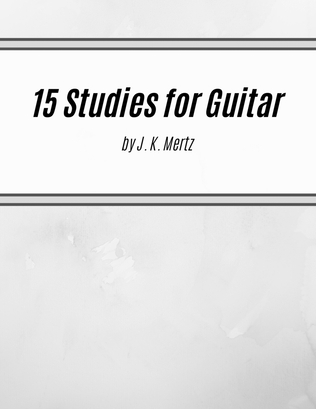 Book cover for 15 Studies for Guitar