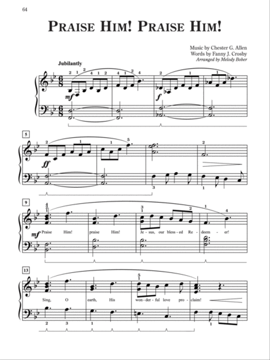 Pure & Simple Hymns Easy Piano scores gallery preview page 9