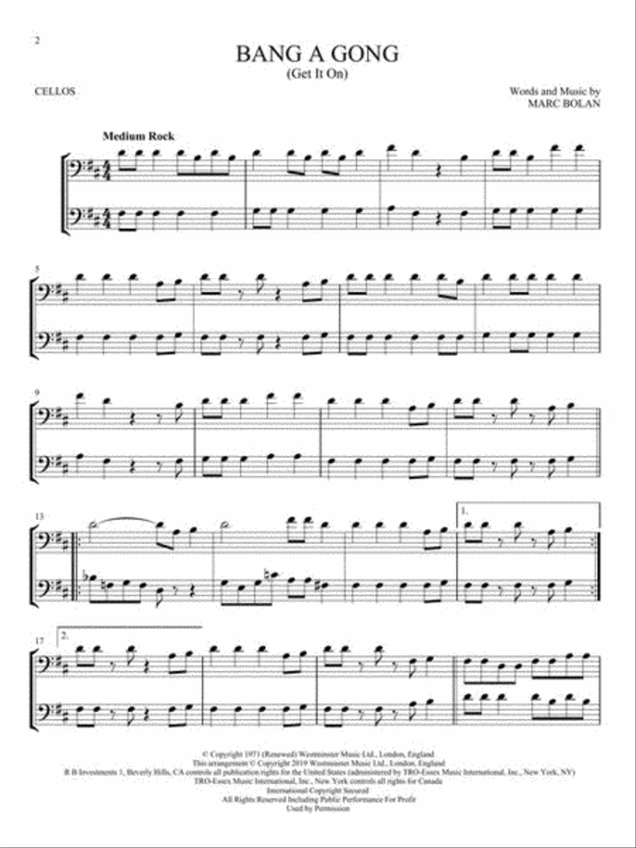 Classic Rock for Two Cellos Cello scores gallery preview page 4