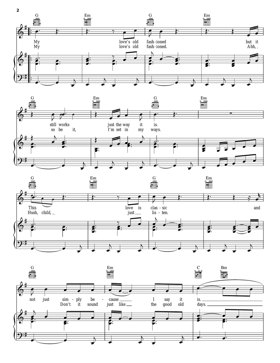 Old Fashioned Acoustic Guitar scores gallery preview page 2