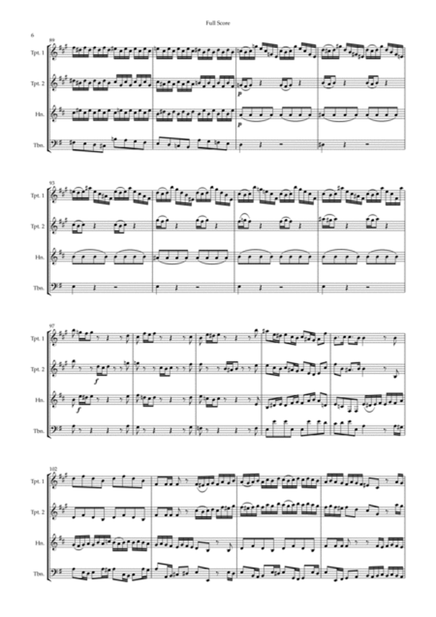 Brandenburg Concerto No. 3 in G major, BWV 1048 1st Mov. (J.S. Bach) for Brass Quartet image number null