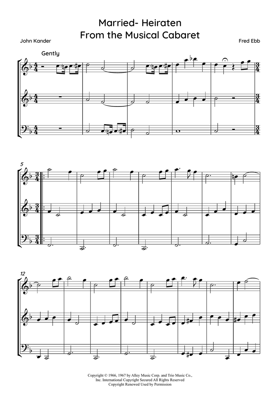 Married (Heiraten) Married (Heiraten) String Trio scores gallery preview page 1