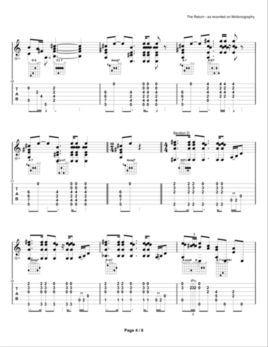 The Return Acoustic Guitar scores gallery preview page 4