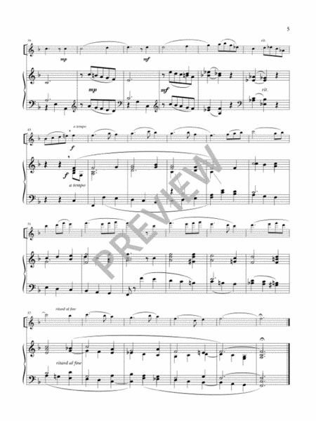 Three Preludes on German Christmas Hymns for Flute and Keyboard