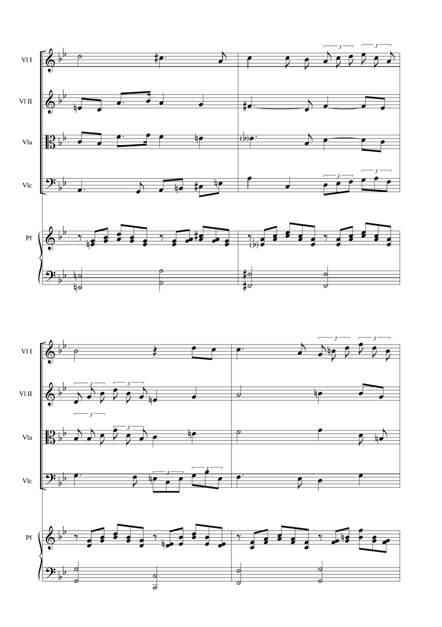 CLASSICAL MASTERPIECES for String Quartet - With parts - Volume 2nd - Look inside String Quartet scores gallery preview page 5