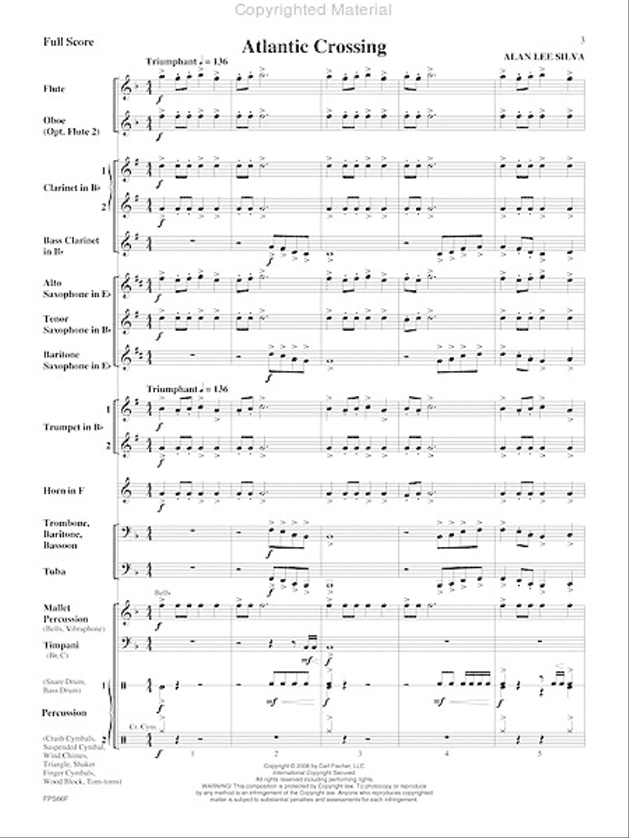 Atlantic Crossing Concert Band scores gallery preview page 4