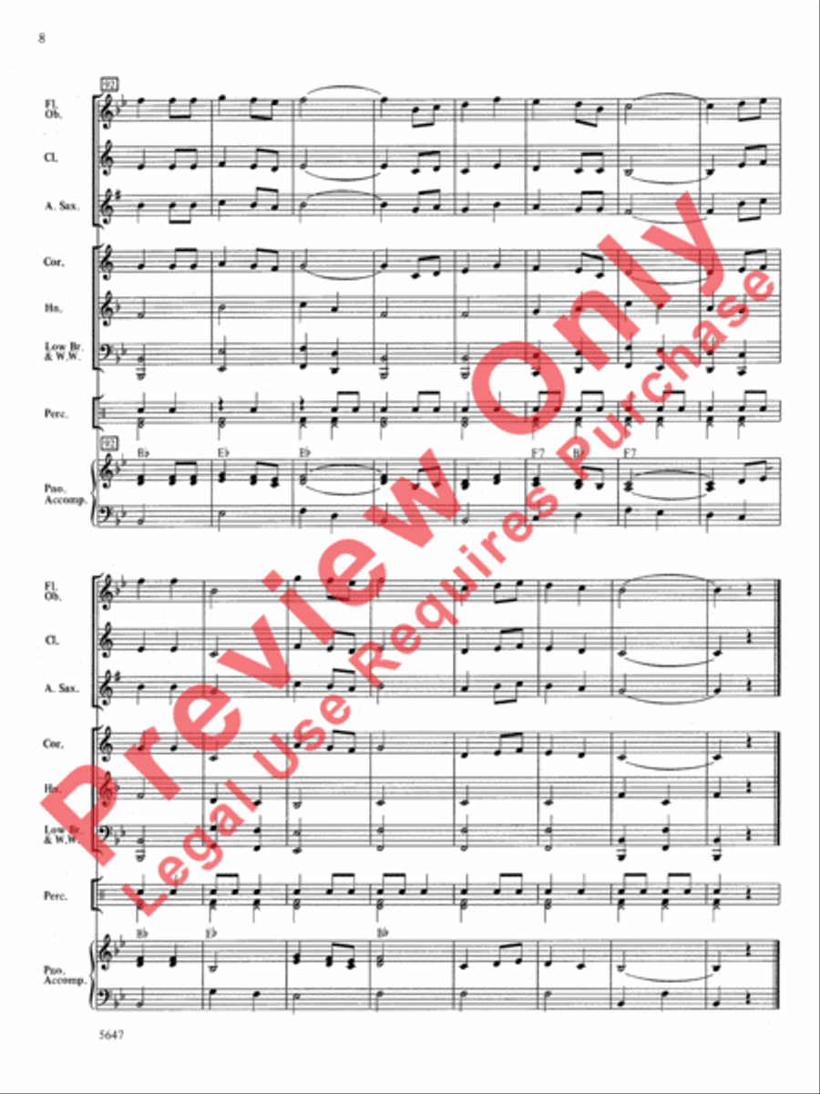 Fallbrook March Concert Band scores gallery preview page 9