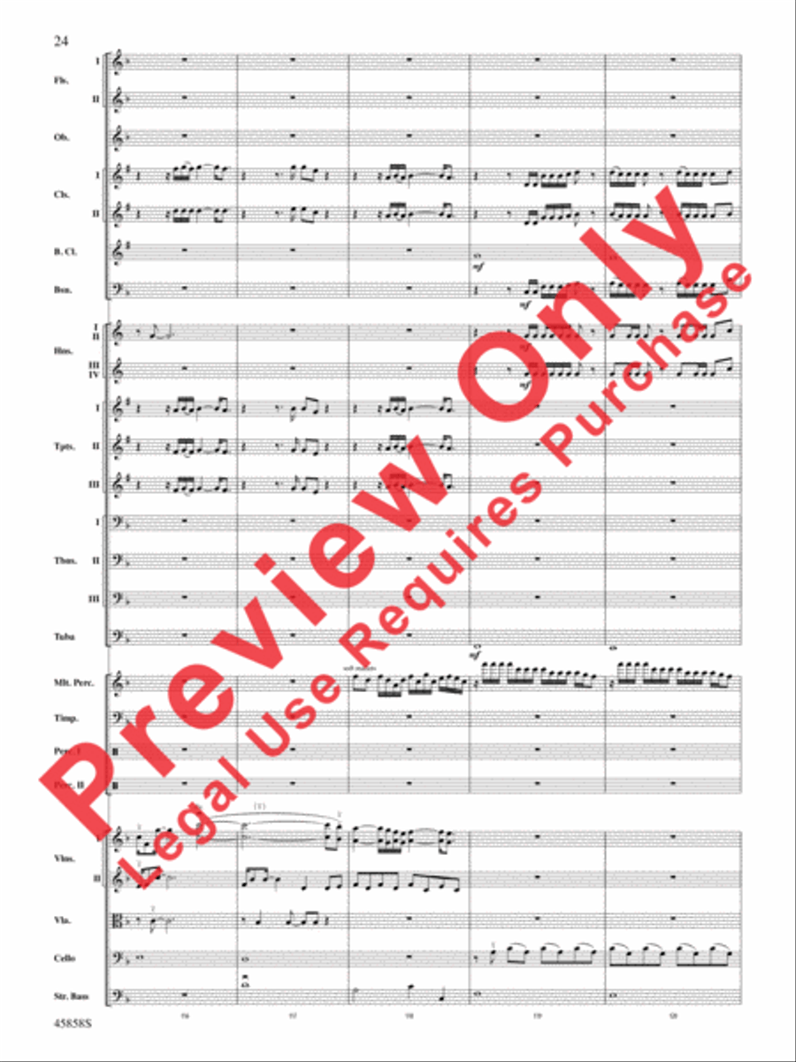 Hamilton, Suite from the Broadway Musical Full Orchestra scores gallery preview page 23