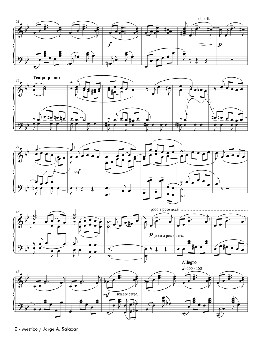 Mestizo Piano Solo scores gallery preview page 4