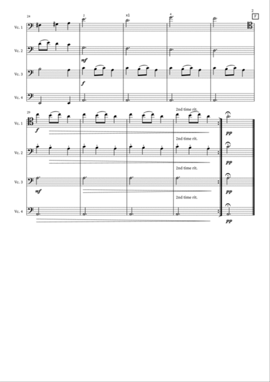Carol of the Bells School and Community scores gallery preview page 2