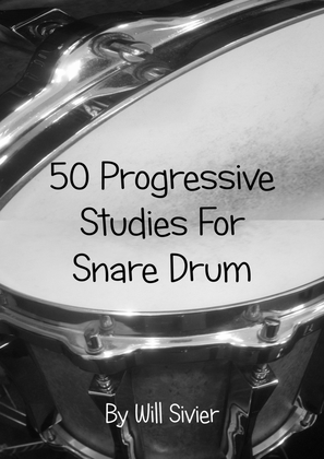 Book cover for 50 Progressive Snare Drum Studies