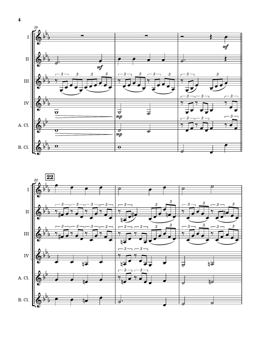 Cantique de Jean Racine Cantique de Jean Racine Clarinet Quintet scores gallery preview page 5