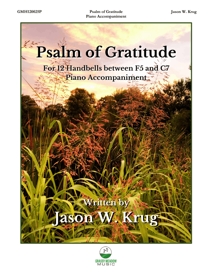 Psalm of Gratitude (piano accompaniment for 12 handbell version) Handbell Choir scores gallery preview page 1