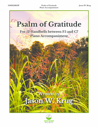 Book cover for Psalm of Gratitude (piano accompaniment for 12 handbell version)