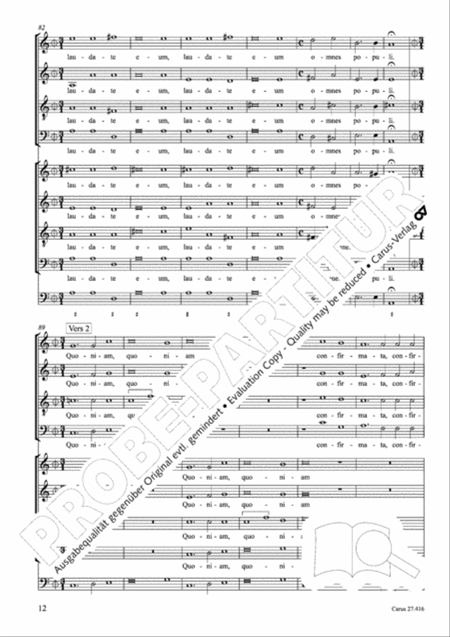 Laudate Dominum III 4-Part scores gallery preview page 13