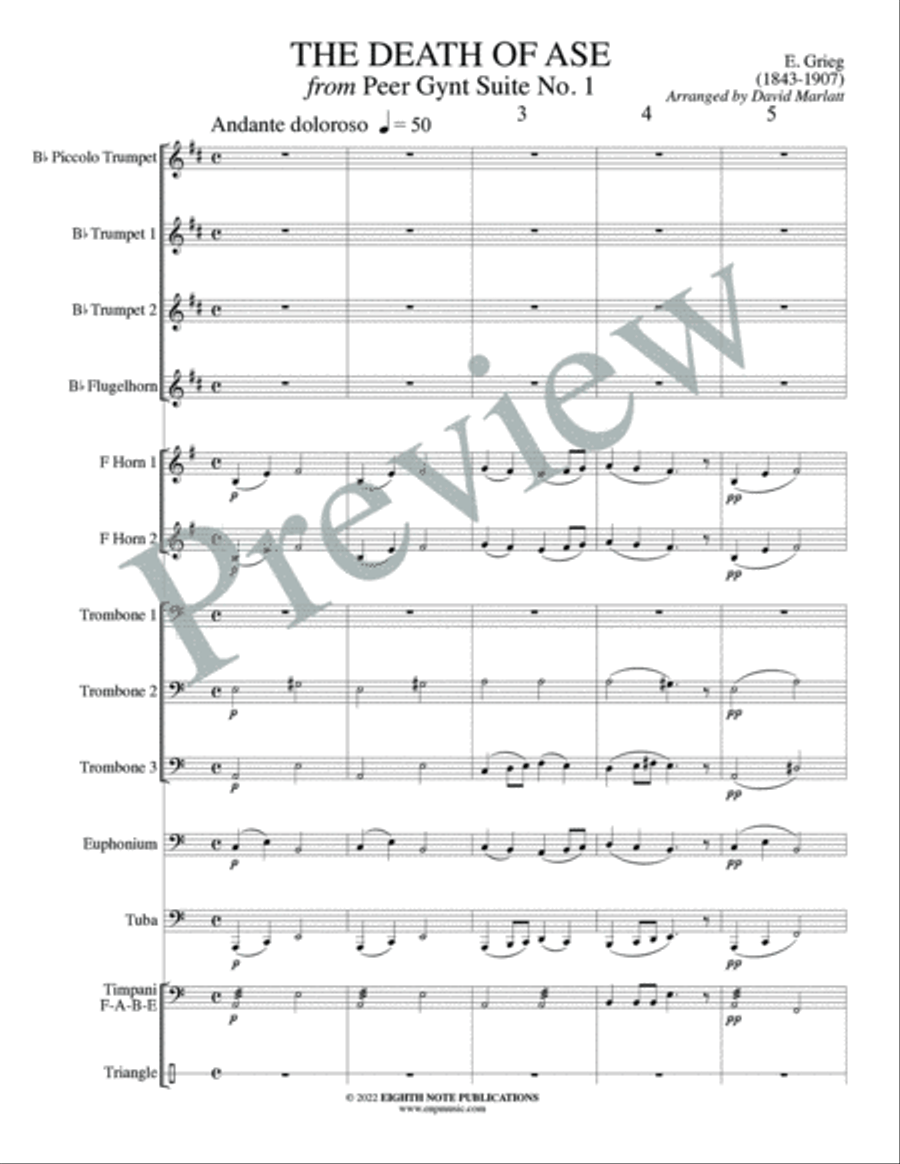 Death of Ase Death of Ase Small Ensemble scores gallery preview page 3