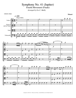 Book cover for Symphony No. 41 "Jupiter" - 4th Movement - Mozart (String Trio)