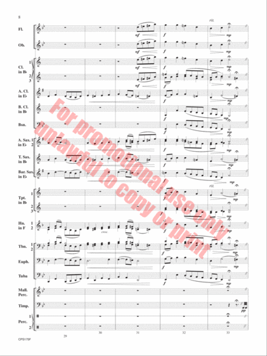 Aberystwyth Variants Aberystwyth Variants Concert Band scores gallery preview page 9