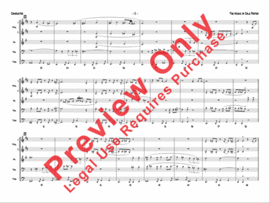 The Music of Cole Porter for Brass Quintet Jazz Ensemble scores gallery preview page 5