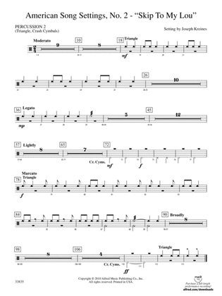 American Song Settings, No. 2: 2nd Percussion