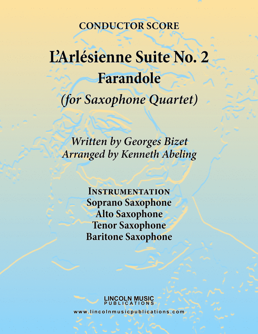 Bizet - Farandole from L'Arlesienne Suite No. II (for Saxophone Quartet SATB) Saxophone Quartet scores gallery preview page 1