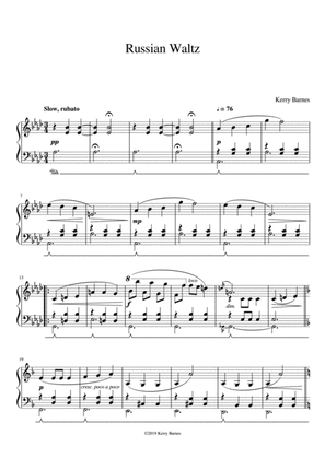 "Russian Waltz" A nicely unusual advanced intermediate piano solo waltz. Perfect for recital use!