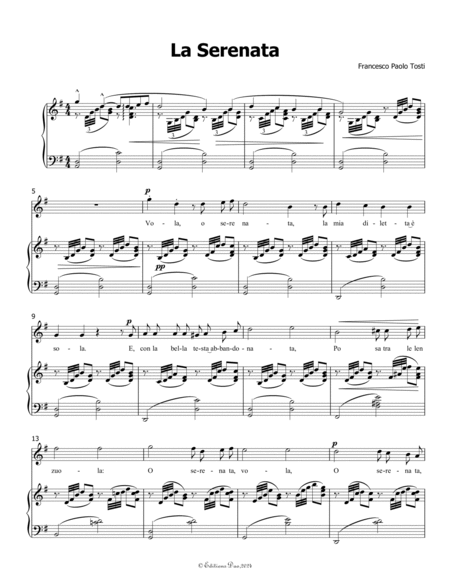 La Serenata, by Tosti, in G Major