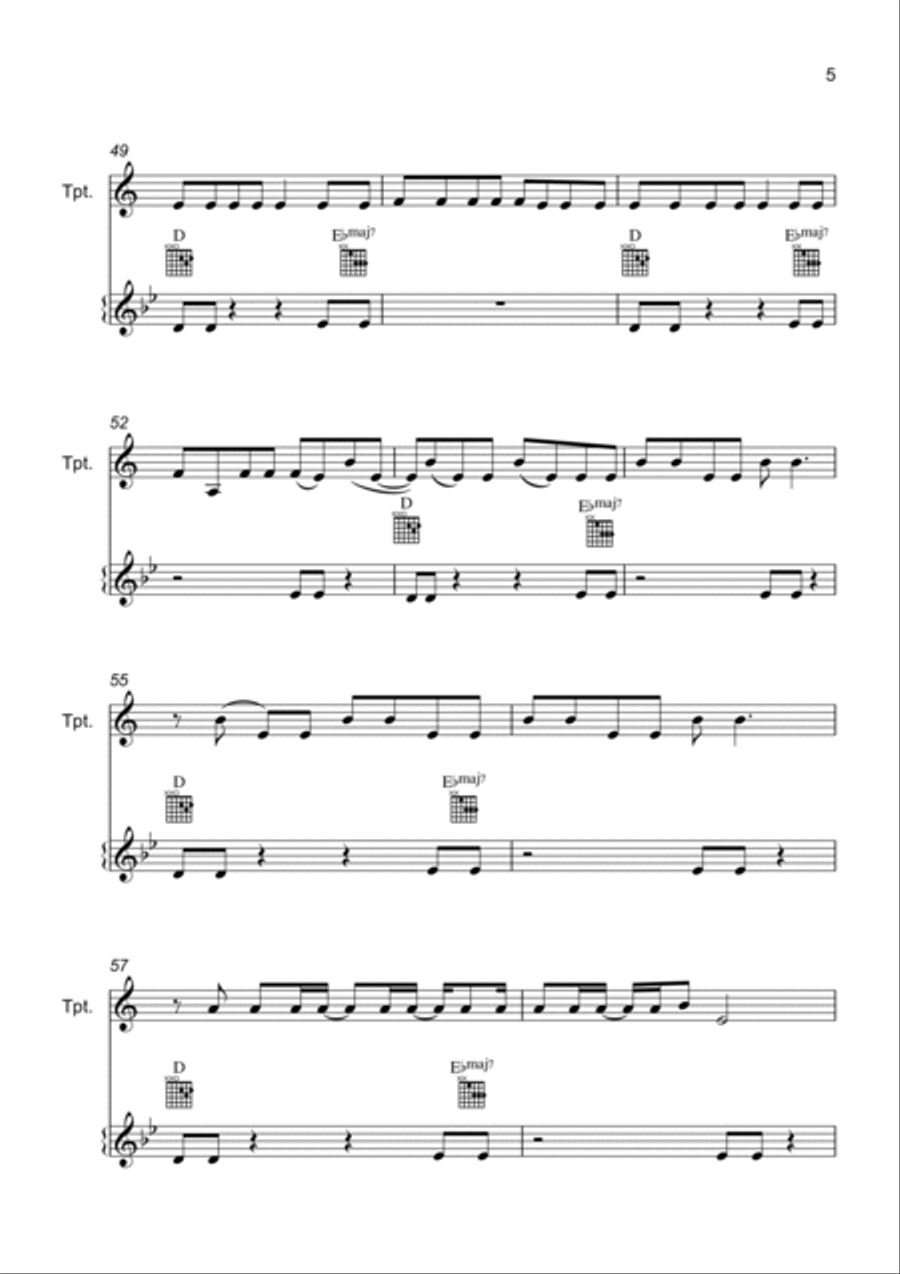 Unholy B-Flat Trumpet scores gallery preview page 5