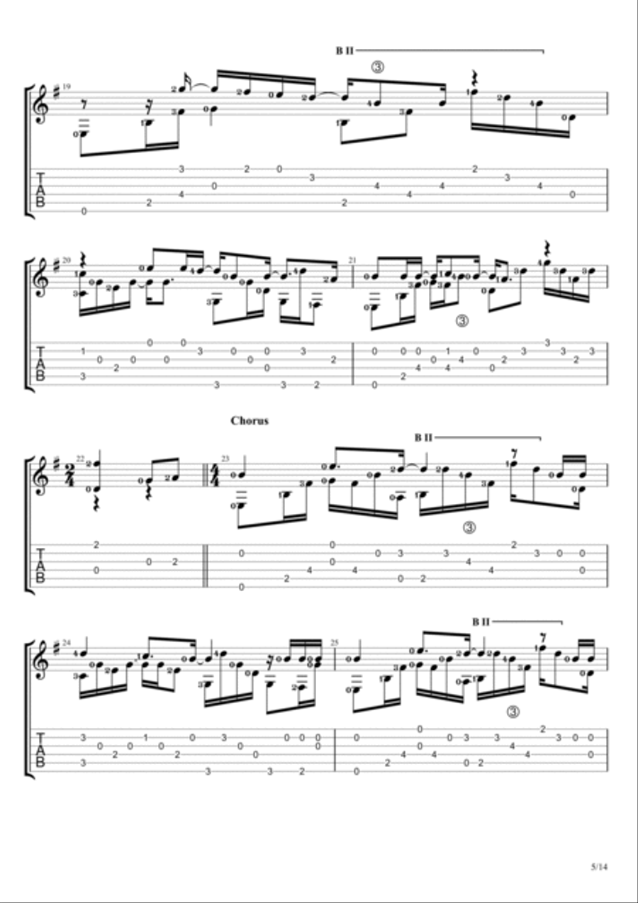 When The Children Cry When The Children Cry Guitar Tablature scores gallery preview page 5