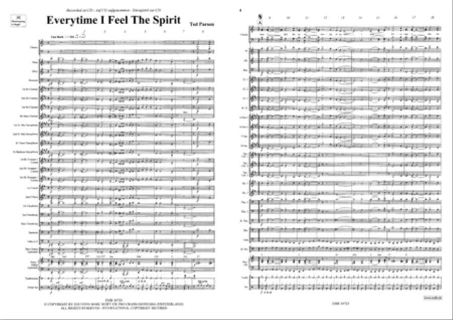 Everytime I Feel The Spirit 4-Part scores gallery preview page 4
