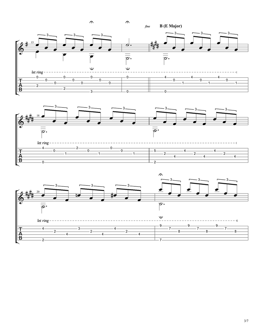 Romance Anónimo (Spanish Romance) Acoustic Guitar scores gallery preview page 3