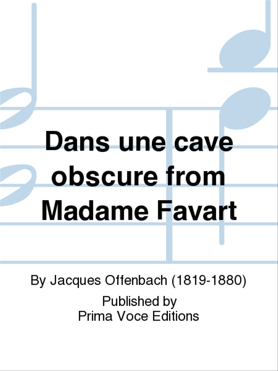 Dans une cave obscure from Madame Favart Bass Voice scores gallery preview page 1
