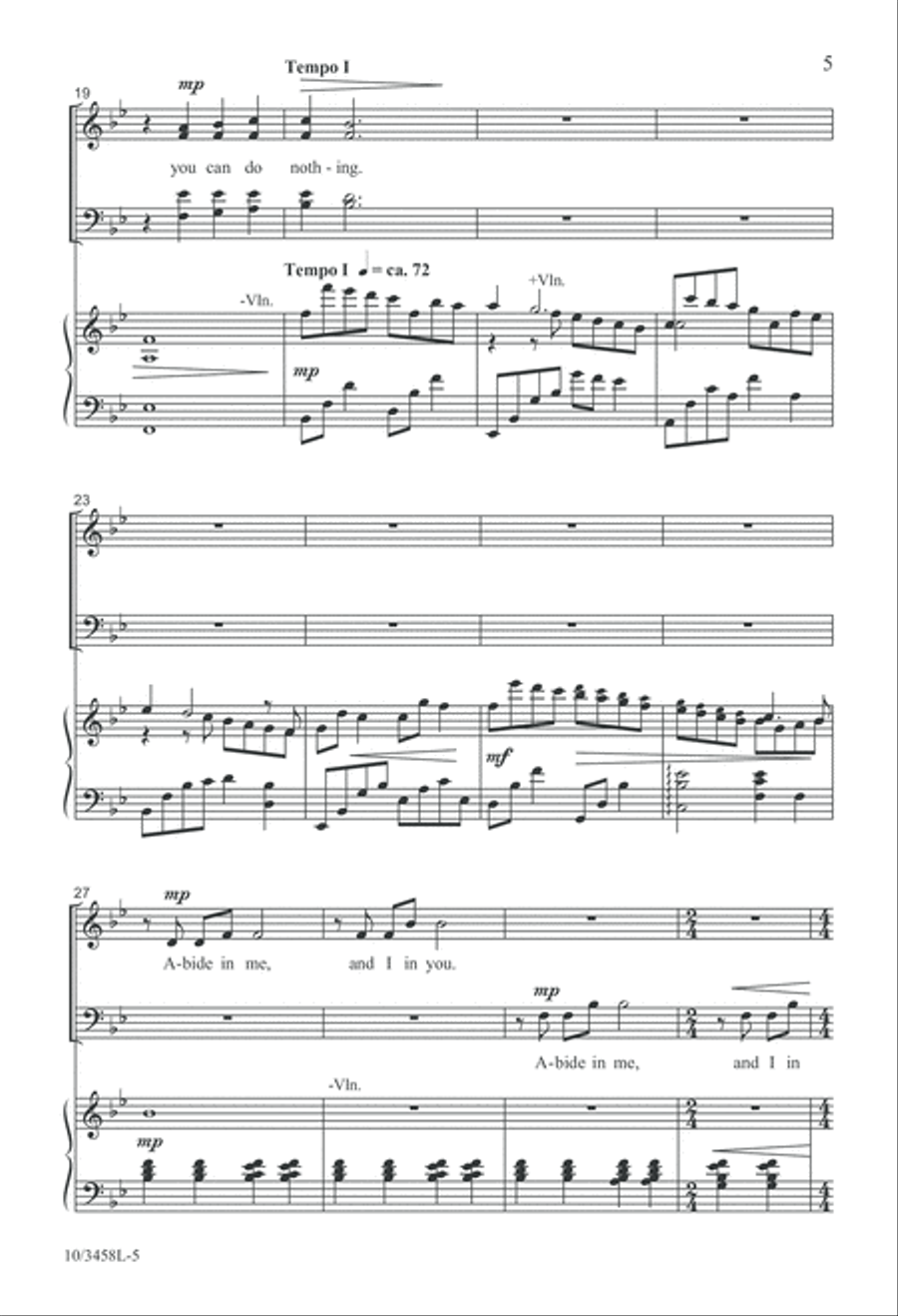 Abide in Me 4-Part scores gallery preview page 5