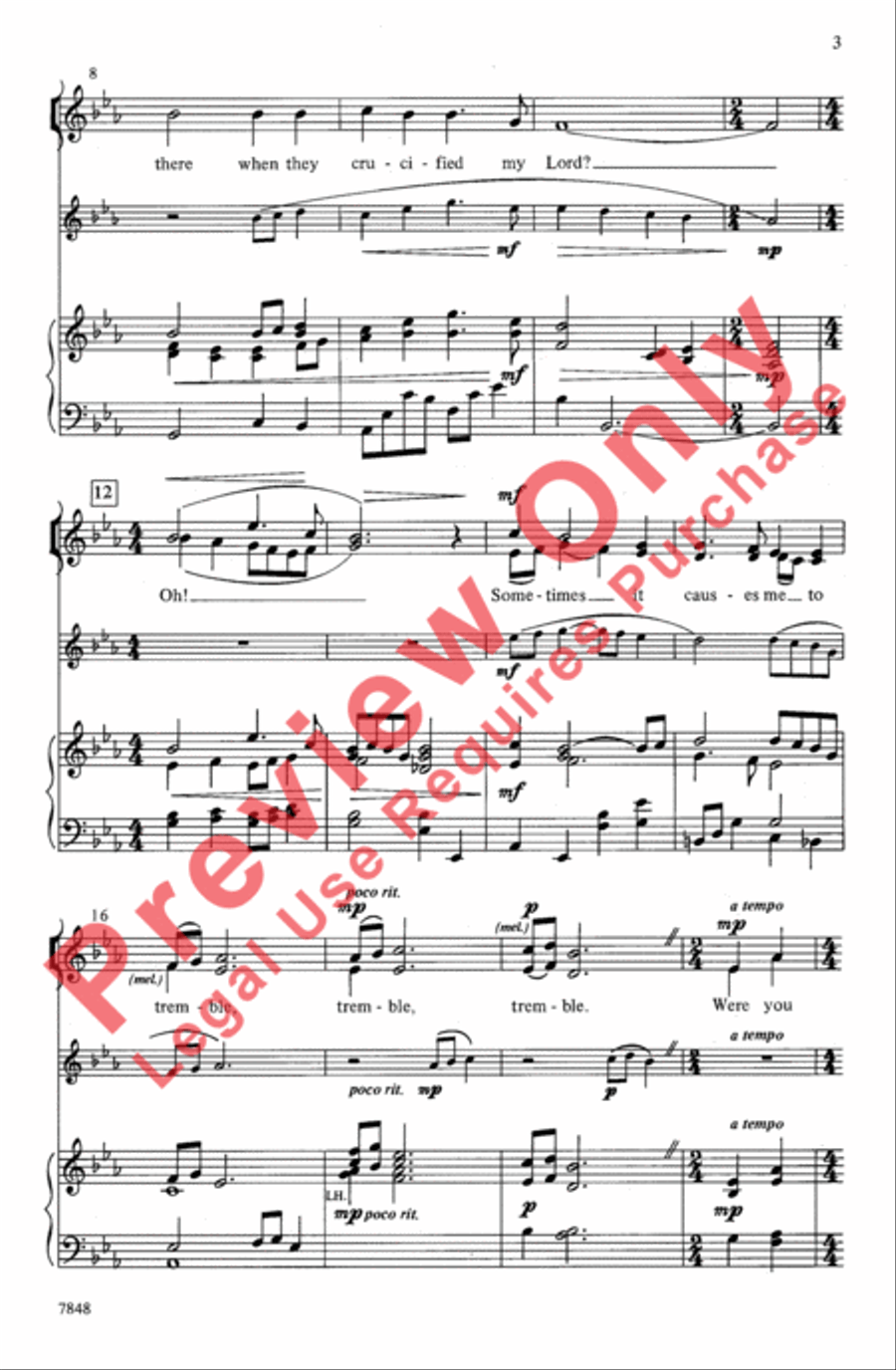 Calvary Calvary 4-Part scores gallery preview page 3