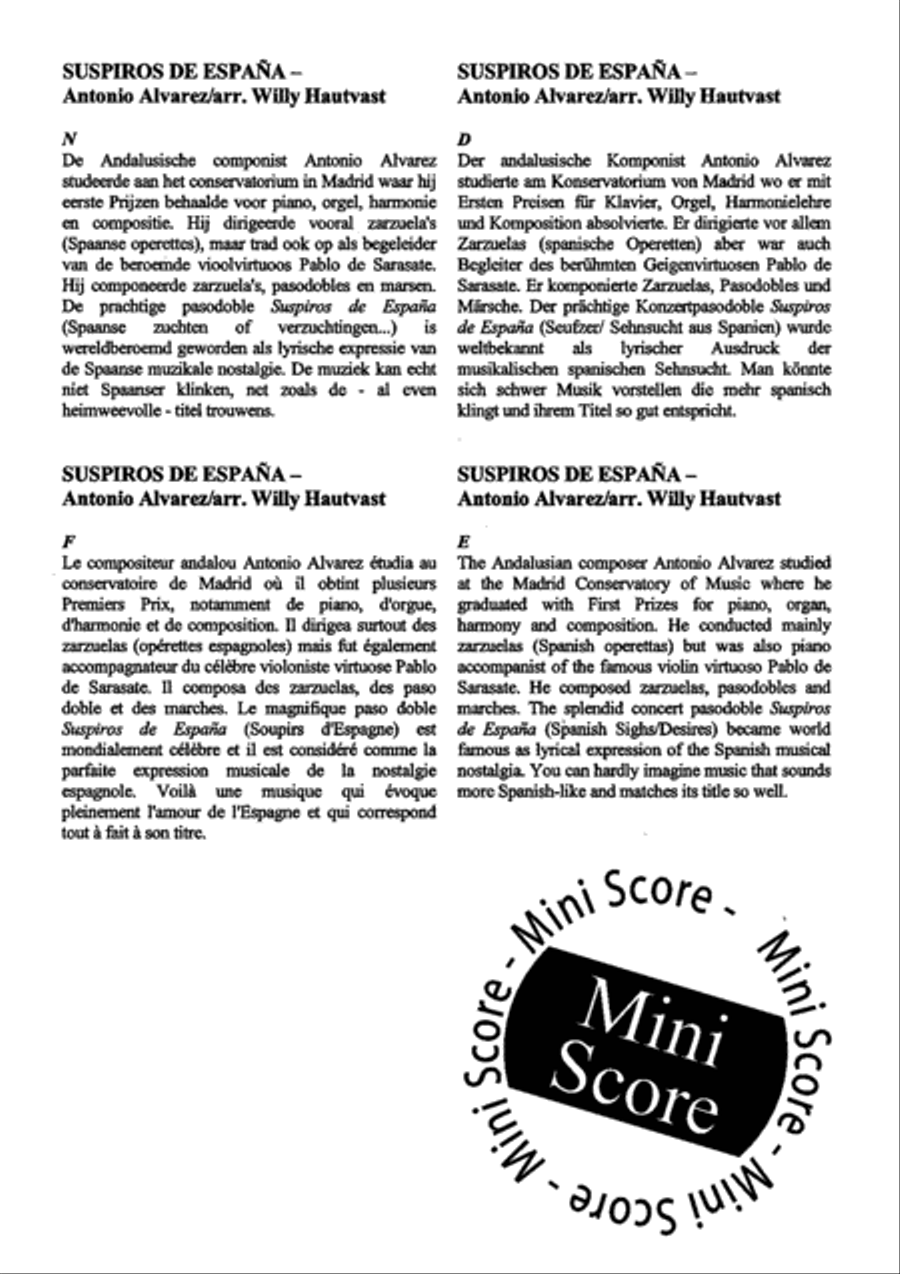Suspiros de Espana Fanfare Band scores gallery preview page 33