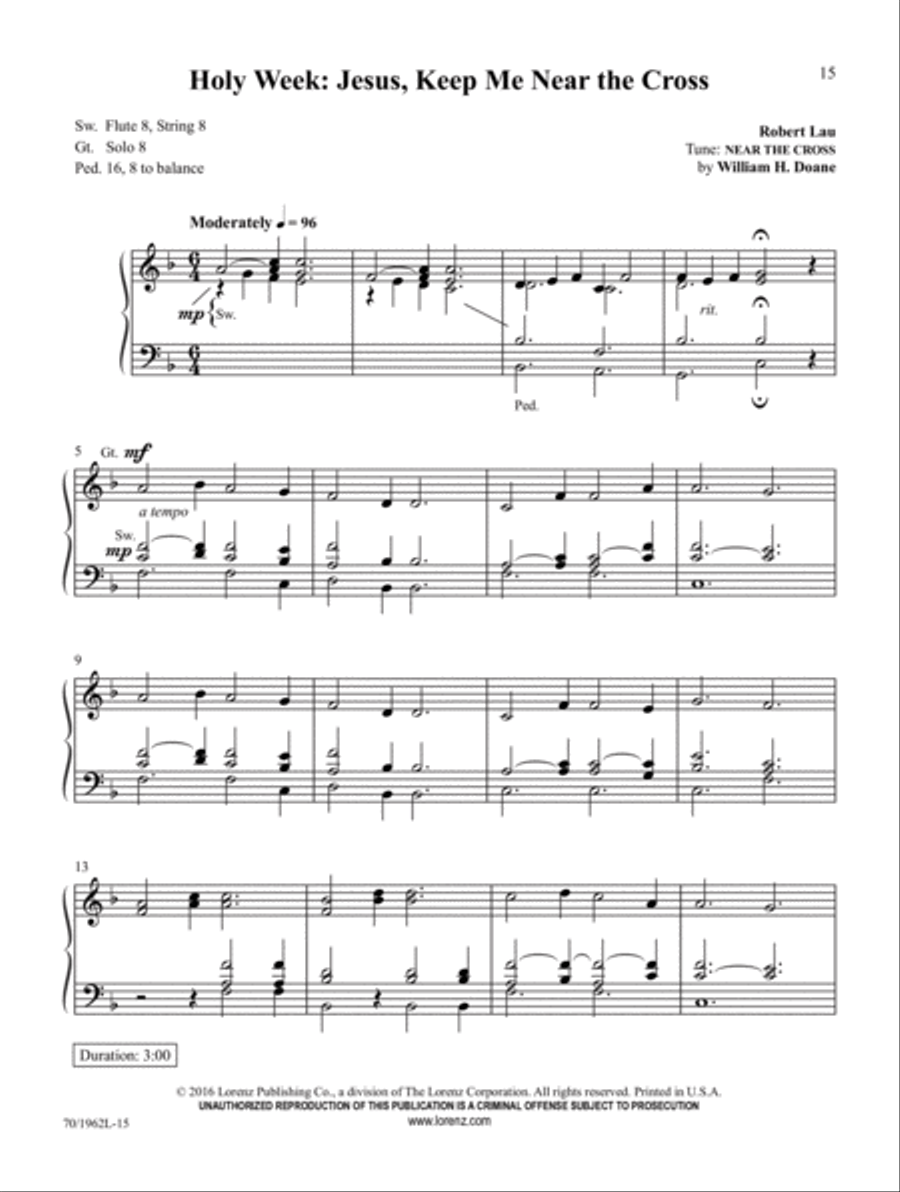 Advent through Easter Organ Solo scores gallery preview page 7