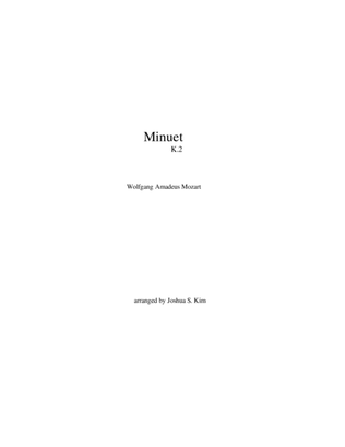 Book cover for Minuet for String Trio (K. 2)