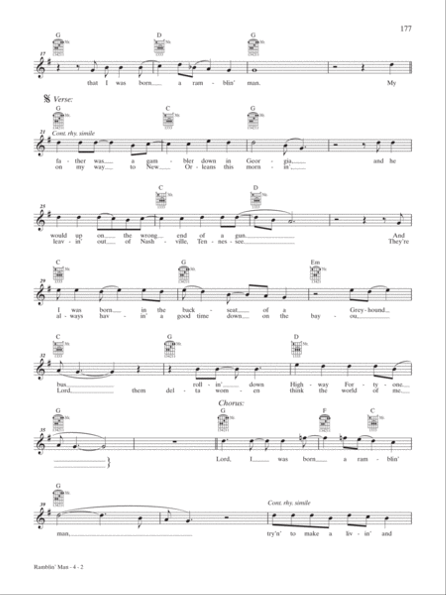 Ramblin' Man Ramblin' Man Guitar Tablature scores gallery preview page 2