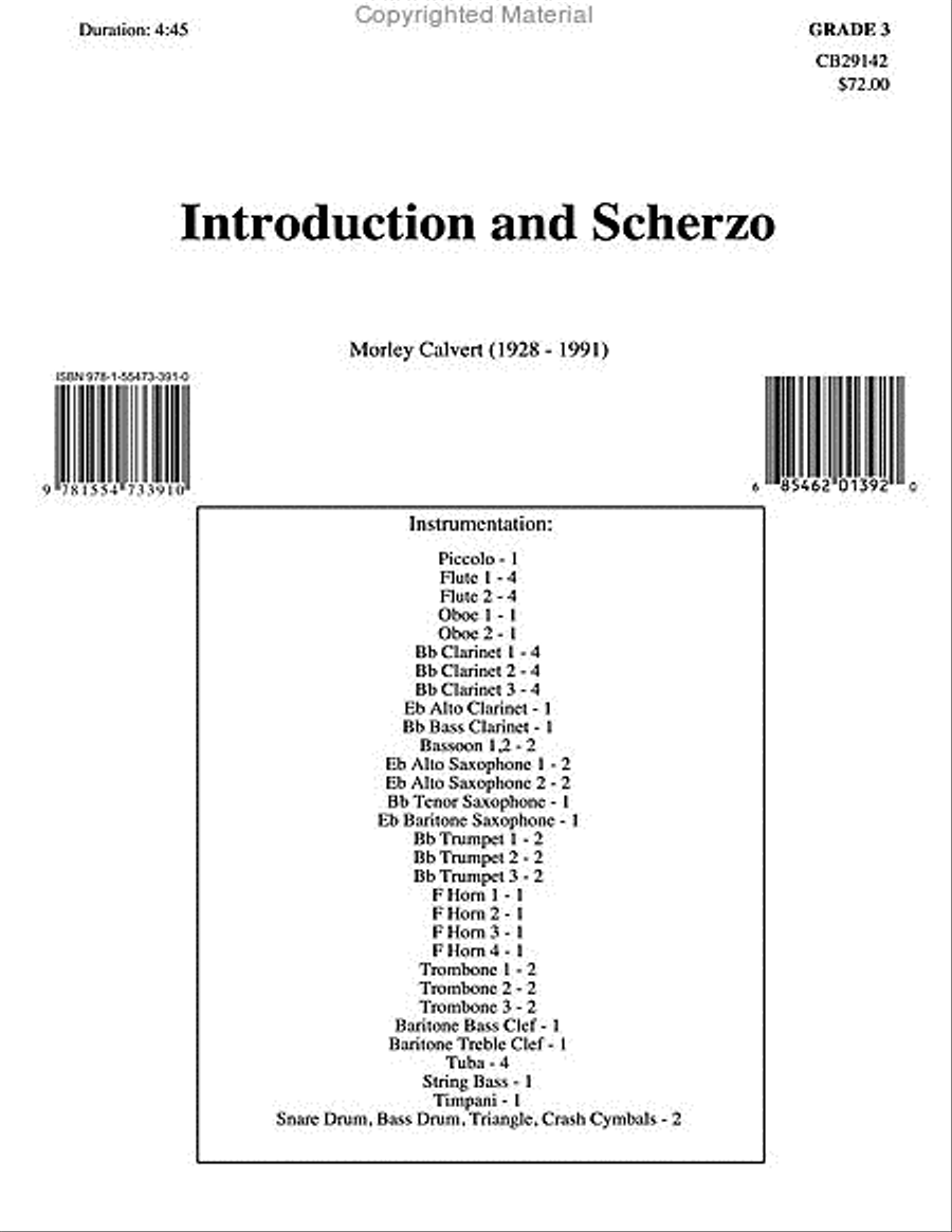Introduction and Scherzo Concert Band scores gallery preview page 2