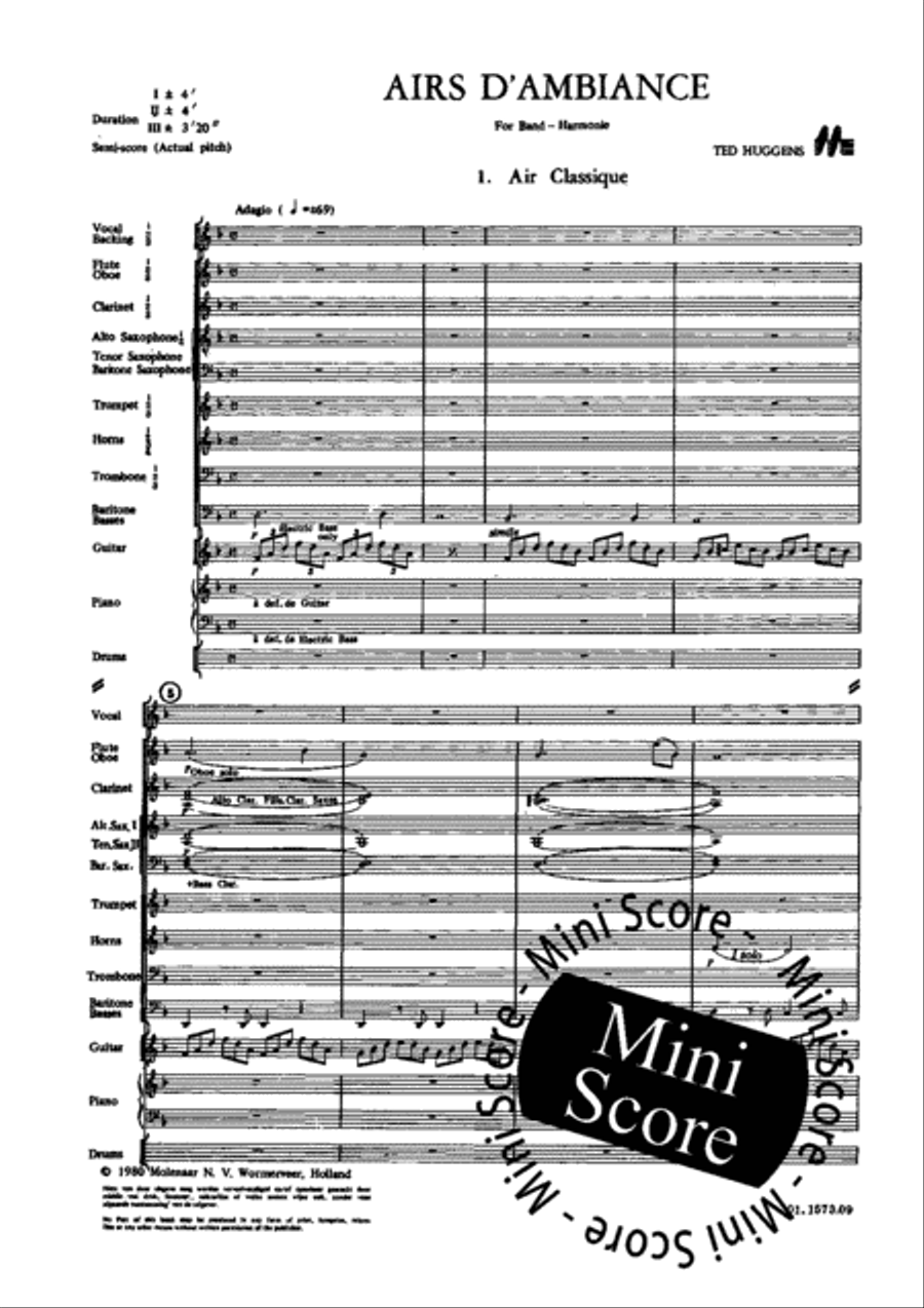 Airs D'Ambiance Airs D'Ambiance Concert Band scores gallery preview page 3