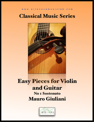 Easy Pieces for Violin and Guitar. No 1 Sostenuto
