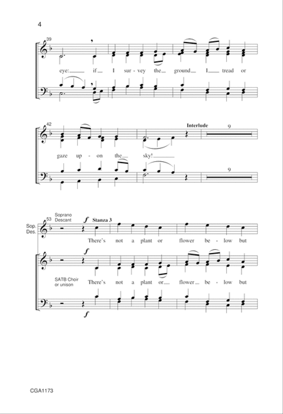 I Sing the Mighty Power of God (Choral Score) 4-Part scores gallery preview page 4