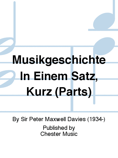 Musikgeschichte In Einem Satz, Kurz (Parts)  Sheet Music