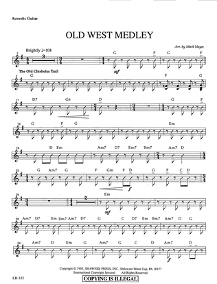 Book cover for Old West Medley (arr. Mark Hayes) - Guitar